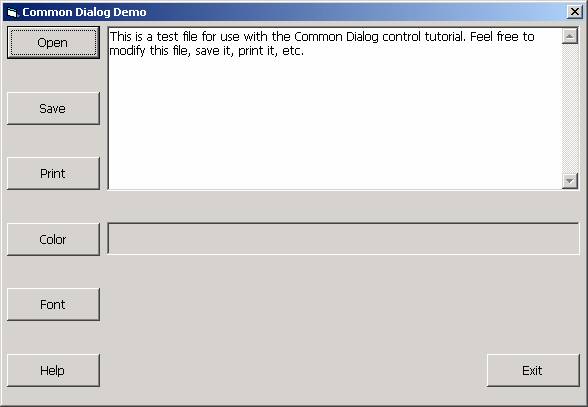 What Is Common Dialog Box In Vb 6.0